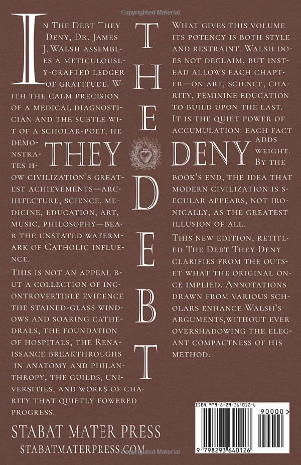 The Debt They Deny: The Catholic Church's Cultural Inheritance